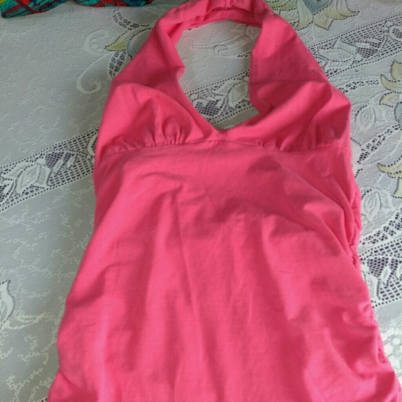 Victoria's Secret Direct, LLC Tops - VICTORIA'S SECRET DIRECT Halter-style Coral BraTop